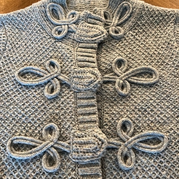 Anthro Charlie & Robin Light-blue Short Sleeve Sweater Sz S - Picture 3 of 8